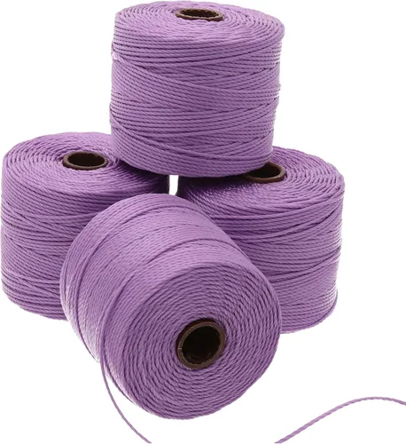 Miniatura 63 de The Beadsmith S-Lon Cordón para Cuentas – Cordón de Nylon Torcido de 0.5 mm para Ensartar, Paquete de 4, Mezcla de Neutrales Fríos, TEX210, 77