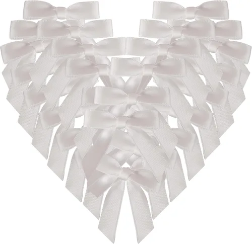 Miniatura 71 de 50 lazos de oro blanco de 3-1/2 pulgadas con lazos giratorios para envolver regalos, embalaje, decoración de Navidad (W.Gold)