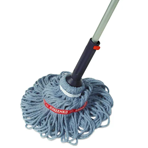 Productos comerciales Rubbermaid (1809375) - Mopa giratoria autoescurridora con cabezal de hilo mezclado, 54 pulgadas
