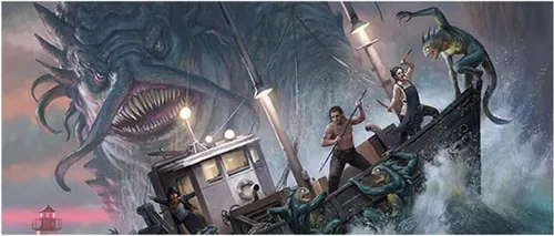 Miniatura 2 de Arkham Horror Under Dark Waves - Expansión del juego de mesa - ¡Nuevas ubicaciones, investigadores y terror! Juego de misterio cooperativo, a partir