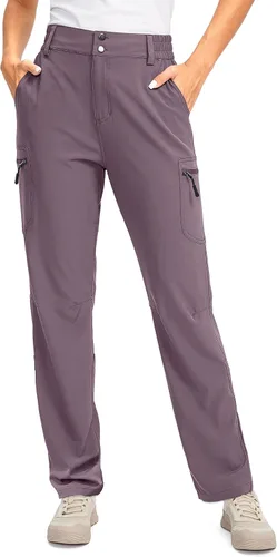 G Gradual Pantalones de senderismo para mujer con bolsillos con cremallera, convertibles, ligeros, de secado rápido, elásticos, pantalones de
