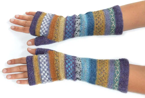 Miniatura 2 de Invisible World Women's Alpaca Wool Fingerless Gloves Texting Typing