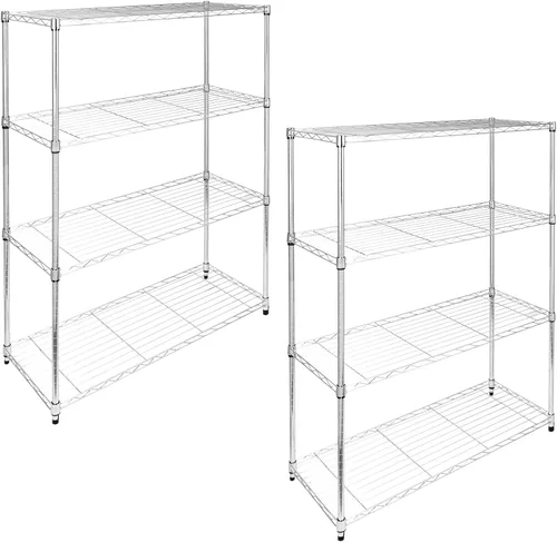 Miniatura 9 de YSSOA Estantes de almacenamiento resistentes de 3 niveles, capacidad de 750 libras, 24.02 pulgadas de profundidad x 13.78 pulgadas de ancho x 31.98