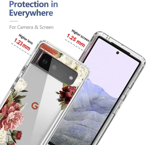 Miniatura 2 de Funda de teléfono para Pixel 6 Pro, Pixel 6 XL G8VOU, bonito patrón de mandala transparente de cuerpo completo, funda protectora para Google Pixel 6