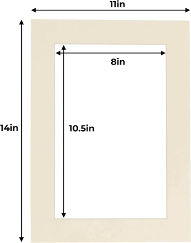 Miniatura 185 de 8.5x11 Mat for 11x14 Frame - Precut Mat Board Acid-Free Brown 8.5x11 Photo Matte Made to Fit a 11x14 Picture Frame, Premium Matboard for Family