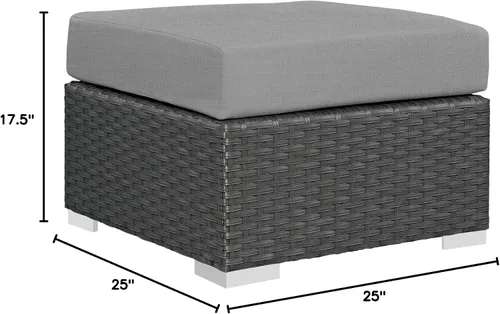 Miniatura 3 de Modway - Sillón para exteriores gris (Canvas Gray)