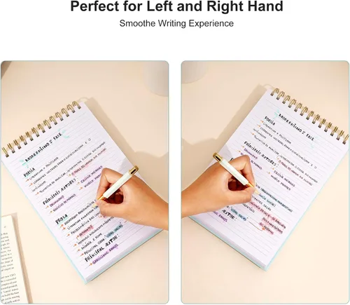Miniatura 6 de Yoment Cuaderno de espiral superior, bloc de notas de tapa dura, 240 páginas, cuadernos de espiral encuadernados en la parte superior, 7 x 10