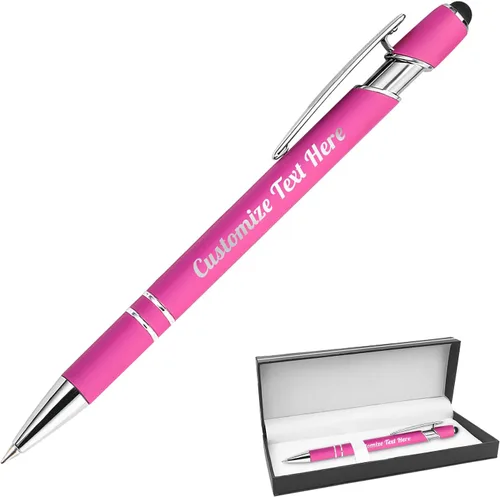 Miniatura 36 de Hasta 500 bolígrafos personalizados a granel con logotipo de mensaje de nombre comercial, bolígrafos grabados personalizados con lápiz óptico