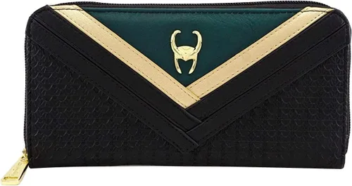 Miniatura 4 de Loungefly Marvel Loki - Cartera de piel sintética con cremallera
