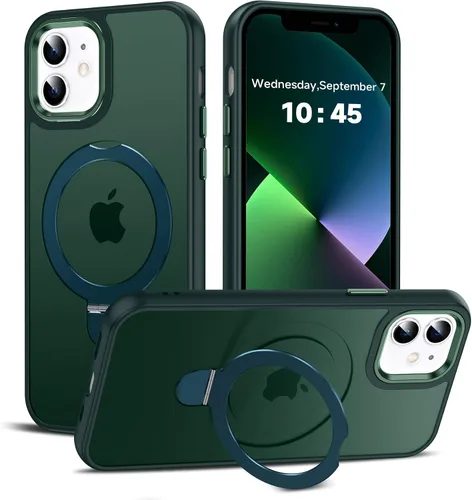 Miniatura 24 de LeYi para iPhone-13 Funda/iPhone-14 Fundas: con soporte para MagSafe i Phone 13Funda con anillo magnético iPhone14 iPhone13 Cubierta Funda para Negro