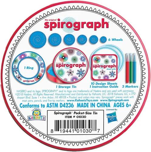 Miniatura 4 de Spirograph Mini lata de regalo, multi (1030Z)