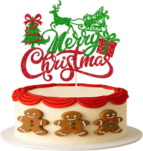 Miniatura 13 de Rsstarxi 1 Paquete Decoración para Pastel Feliz Cumpleaños Jesús con Purpurina Natividad Navidad Palillo para Pastel Decoraciones de Pastel