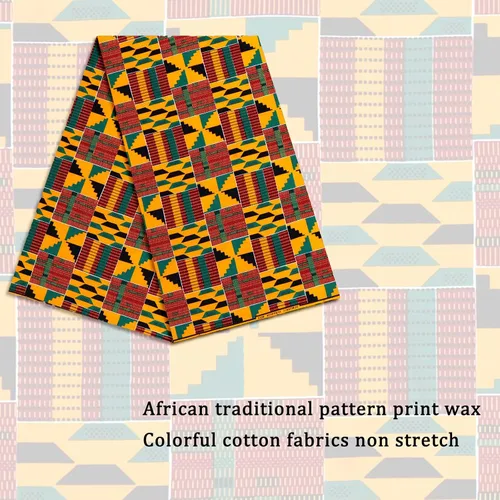 Miniatura 4 de Patrón africano de cera Ankara imprime tela 6 yardas 100% algodón cera paño para vestido de fiesta y telas de tapicería DIY LB041