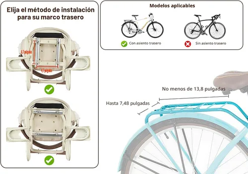 Miniatura 6 de Kid's Bike seat Rear Child Carrier Bike Chair for Bicycle Kids seat for Children 2~4 Years,Weight 55 lbs blanco (Rear Mounted Off White)
