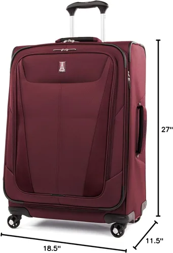 Miniatura 108 de Travelpro Maxlite 5 - Juego de 2 piezas de equipaje de mano de tela, expandibles con 4 ruedas giratorias, bolso blando para debajo del asiento, Negro