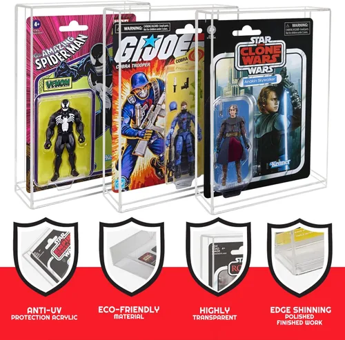 Miniatura 3 de EVORETRO Estuche Protector de Exhibición de Figuras de Acción Compatible con Star Wars, Marvel Legends, Figuras de Acción con Tarjeta GI-Joe de 3.75