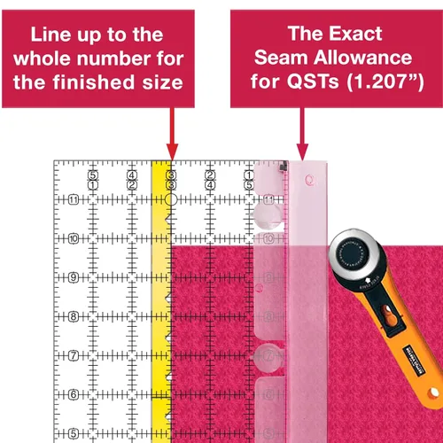 Miniatura 5 de Guidelines4Quilting Regla de edredón para añadir márgenes de costura: haz bloques de cualquier tamaño, sin matemáticas. Sin troqueles ni plantillas.
