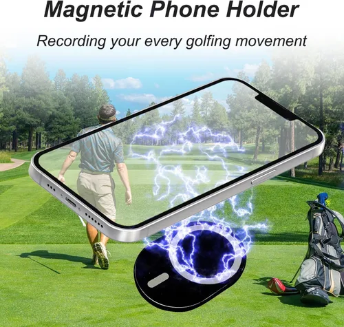 Miniatura 2 de Soporte magnético para teléfono para carrito de golf, compatible con iPhone 12, 13, 14, 15 / Plus/Pro, teléfono inteligente con funda Magsafe (negro)