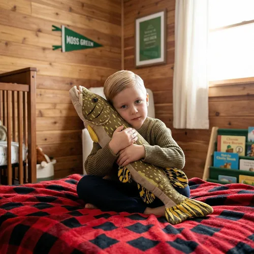 Miniatura 7 de Simulation Northern Pike - Juguete de peluche de 18.5 pulgadas de profundidad realista de animales del océano de Pike, muñecos de peluche súper
