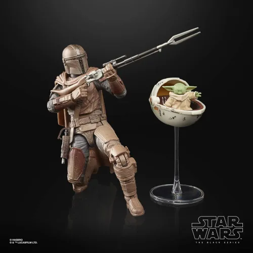 Miniatura 5 de Star Wars The Black Series The Mandalorian and Grogu (Arvala-7) Toys - Figuras de acción The Mandalorian a escala de 5.9 in, para niños a partir