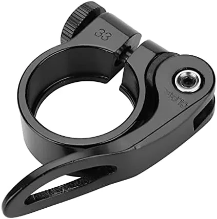 Miniatura 6 de VGEBY1 Abrazadera de tija de sillín de bicicleta, abrazadera de poste de asiento de liberación rápida de aleación de aluminio Quick Releas para tija
