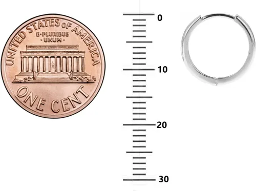 Miniatura 4 de Ritastephens - Pendientes de aro unisex de oro de 14 quilates, tamaño pequeño o regular