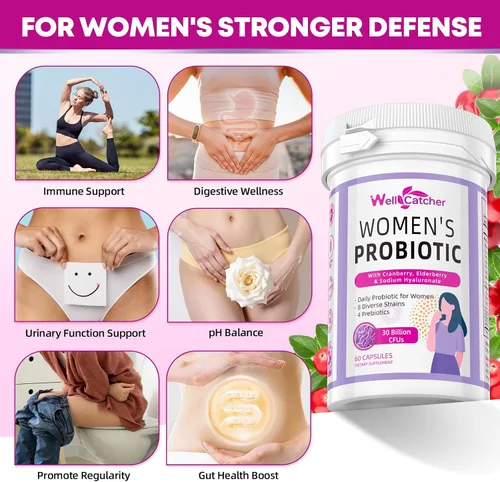 Miniatura 3 de Probióticos vaginales para mujeres: probióticos diarios de arándanos con prebióticos apoyan la salud del tracto urinario digestivo, equilibrio