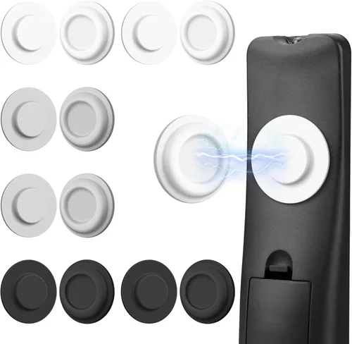 Miniatura 11 de Paquete de 6 soportes magnéticos para control remoto – Soporte de pared magnético de silicona mejorado para TV, ventilador y aire acondicionado