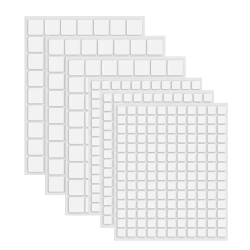 BAOFALI Juego de 6 cuadrados de espuma adhesiva 3D de doble cara, 2 tamaños para hacer tarjetas, color negro, adhesivo permanente para colgar fotos,