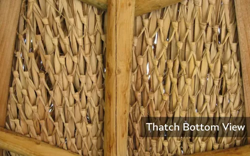 Miniatura 6 de FOREVER BAMBOO Camino de techo de paja mexicana, rollo de hierba ciega de pato, cabaña Tiki Hut Thatch Duck Barco, persianas de paja palapa