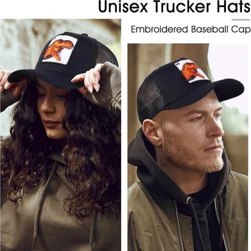 Miniatura 6 de Gorra de béisbol bordada ajustable para hombre, gorra de béisbol bordada con malla transpirable, parche cuadrado, gorras para mujer