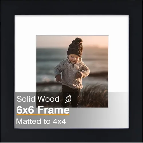 Miniatura 54 de KINLINK 3.5x5 Picture Frame, Ash Black Solid Wood Frame with Plexiglass for Table Top and Wall Mounting, Photo Frame for Horizontal or Vertical