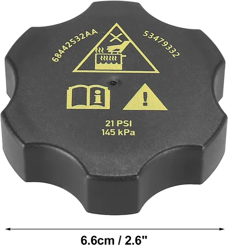 Miniatura 3 de X AUTOHAUX Tapa de recuperación de depósito de refrigerante del radiador para Chrysler para Jeep para Dodge para Ram 2013-2021 reemplaza 68442532AA