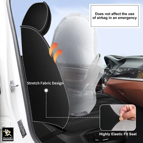 Miniatura 3 de DISUTOGO Fundas de asiento de automóvil para Chevrolet/Chevy Trailblazer 2021-2023 2024: fundas de asiento delantero, impermeables, de piel