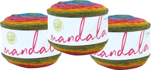 Miniatura 91 de Lion Brand Yarn Mandala - Hilo multicolor para ganchillo,tejido y manualidades, color Liger, 1770 pies, paquete de 1 unidad
