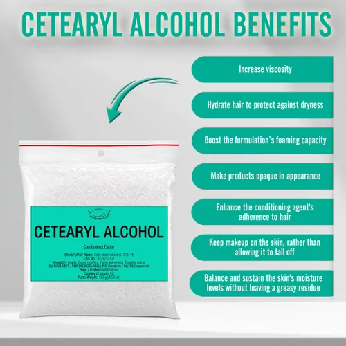 Miniatura 2 de Alcohol cetearílico - para cosméticos caseros, lápices labiales, barras de mantequilla corporal, lociones de manos, acondicionadores