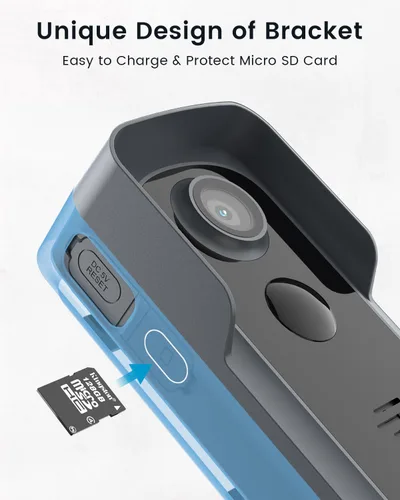 Miniatura 5 de ieGeek Timbre de puerta inalámbrico sin suscripción, visión ultra amplia HD 2K, detección de movimiento PIR conversación de 2 vías, timbre de video