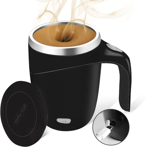 Miniatura 11 de Taza autoagitadora, taza de café magnética automática recargable, taza de café autoagitable, taza giratoria de viaje para oficina en casa