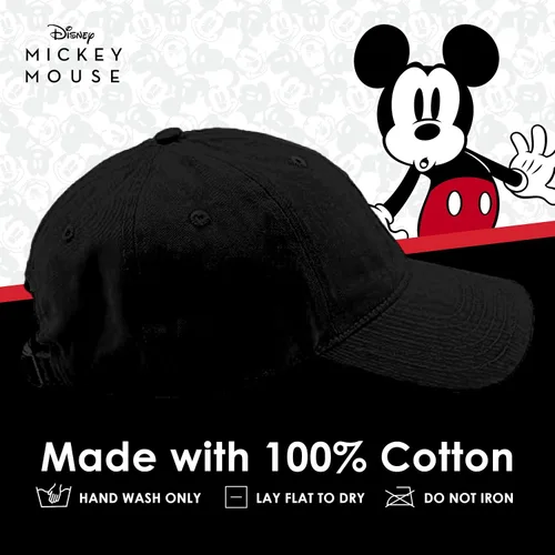 Miniatura 6 de Concept One Disney Mickey Mouse - Gorro de algodón bordado, ajustable, con ala curvada