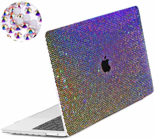 Funda brillante con diamantes de imitación para MacBook Air de 15 pulgadas (2023-2026), M5 A3448/M4 A3241/M3 A3114/M2 A2941 Chip, carcasa rígida de