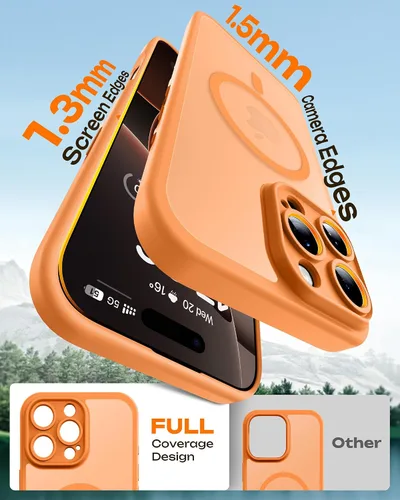 Miniatura 613 de TOCOL Funda para iPhone 11, compatible con Magsafe, protección completa de cámara, imanes integrados, protección contra caídas, funda translúcida
