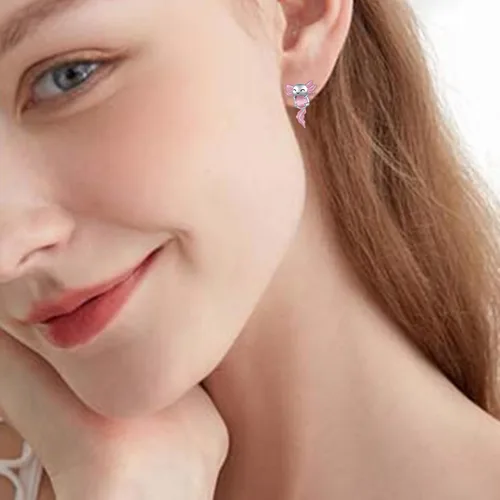 Miniatura 4 de Axolotl - Aretes de tuerca para mujer, de plata de ley 925, hipoalergénicos, joyería de animales