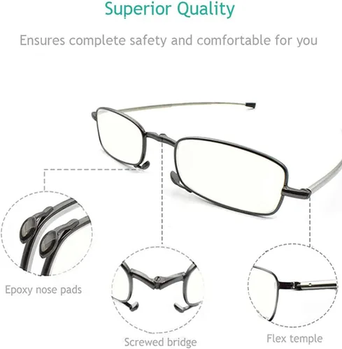 Miniatura 5 de sevenplus Paquete de 2 lentes de lectura con bloqueo de luz azul, antirreflejos UV, plegables, bisagra de resorte para computadora para mujeres