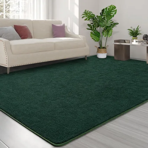Miniatura 3 de FlyDOIT - Alfombras para dormitorio y sala de estar, 4x6 pies, verde oscuro, súper suaves, cómodas, espesadas, de espuma viscoelástica