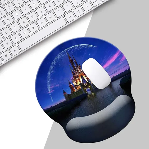 Miniatura 5 de Alfombrilla de mouse negra con reposamuñecas, base de goma antideslizante para una cómoda alfombrilla de mouse para juegos, alfombrillas ergonómicas