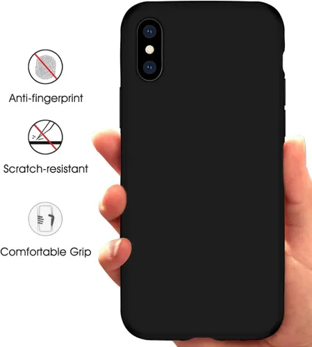 Miniatura 4 de Compatible con iPhone Xs Max de 6.5 pulgadas, funda de goma de gel de silicona líquida con forro de tela de microfibra suave, funda ultradelgada