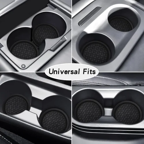 Miniatura 7 de Auprite Posavasos para tazas de coche, 2 unidades de 2.77 pulgadas Posavasos universales para portavasos de coche, alfombrillas antideslizantes
