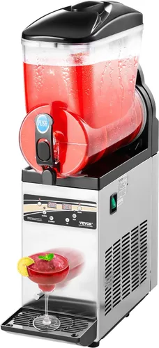 Miniatura 10 de VEVOR - Máquina comercial de bebidas heladas, tanque triple de 3x15L, máquina de margaritas, 180 tazas, máquina de batidos y bebidas heladas