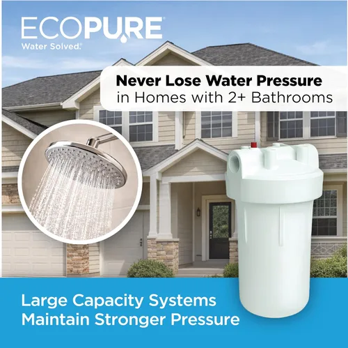 Miniatura 8 de EcoPure EPW4C - Filtro de agua de repuesto para todo el hogar, ajuste universal, se adapta a la mayoría de los principales sistemas de marcas