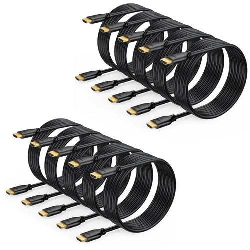 Miniatura 11 de Cable HDMI corto de 1 pie, paquete de 2 unidades, 4K de 1 pie HDMI a HDMI de alta velocidad, cable HDMI 2.0 compatible con 4K @60Hz, 2K, 1080P, HDCP